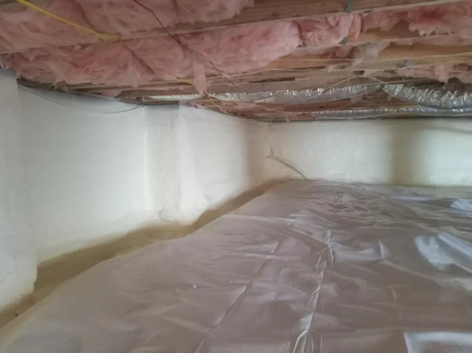 Crawl space encapsulation with closed-cell spray foam for Flat Roof Repair in Cathedral City